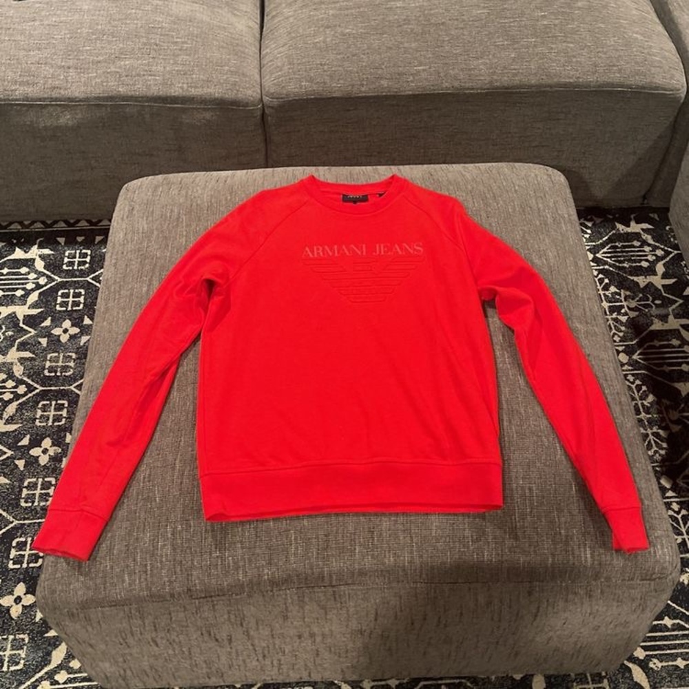 Armani Jeans Long Sleeve Red Shirt Size M
